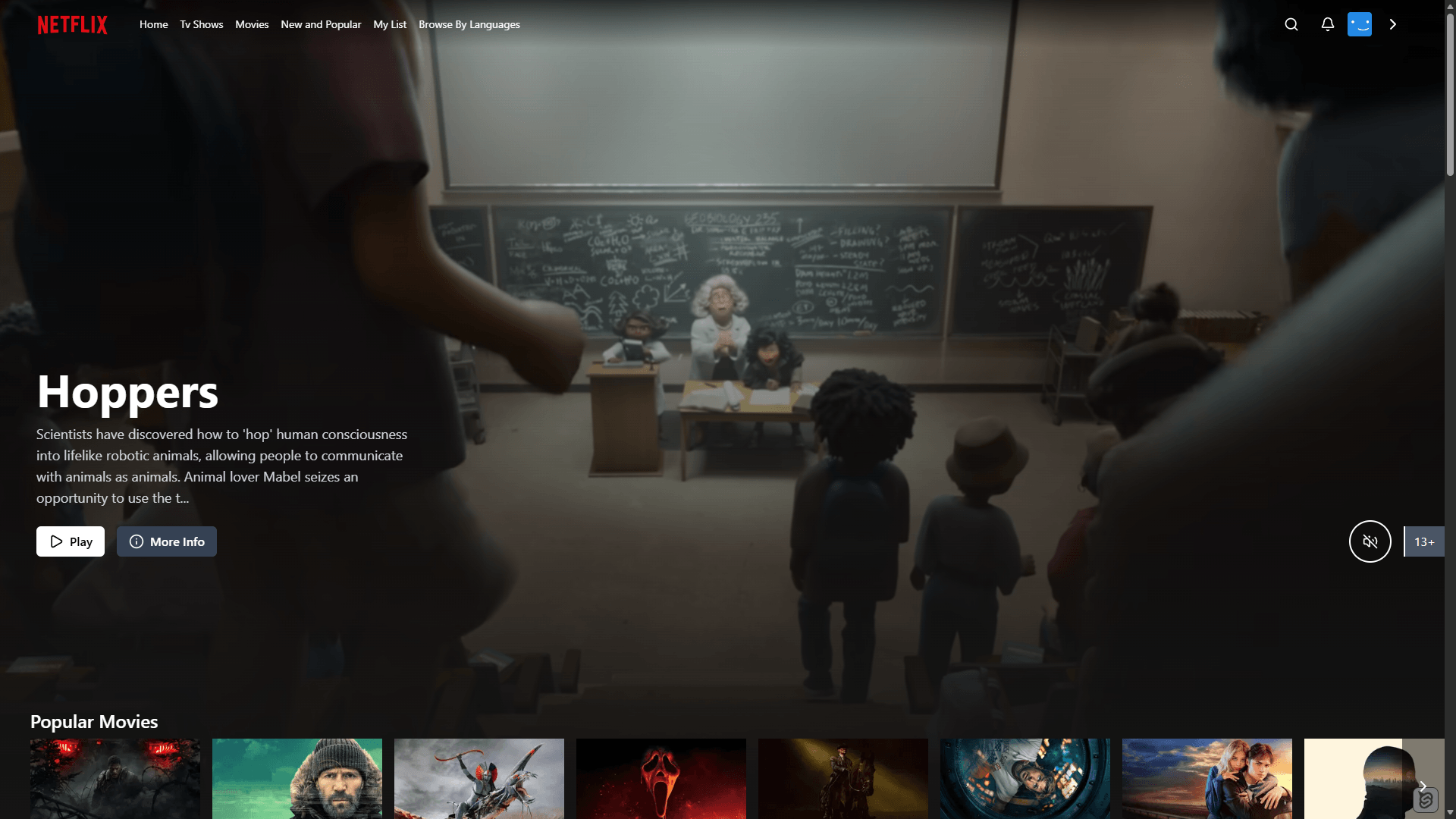 Screenshot of Netflix Clone application