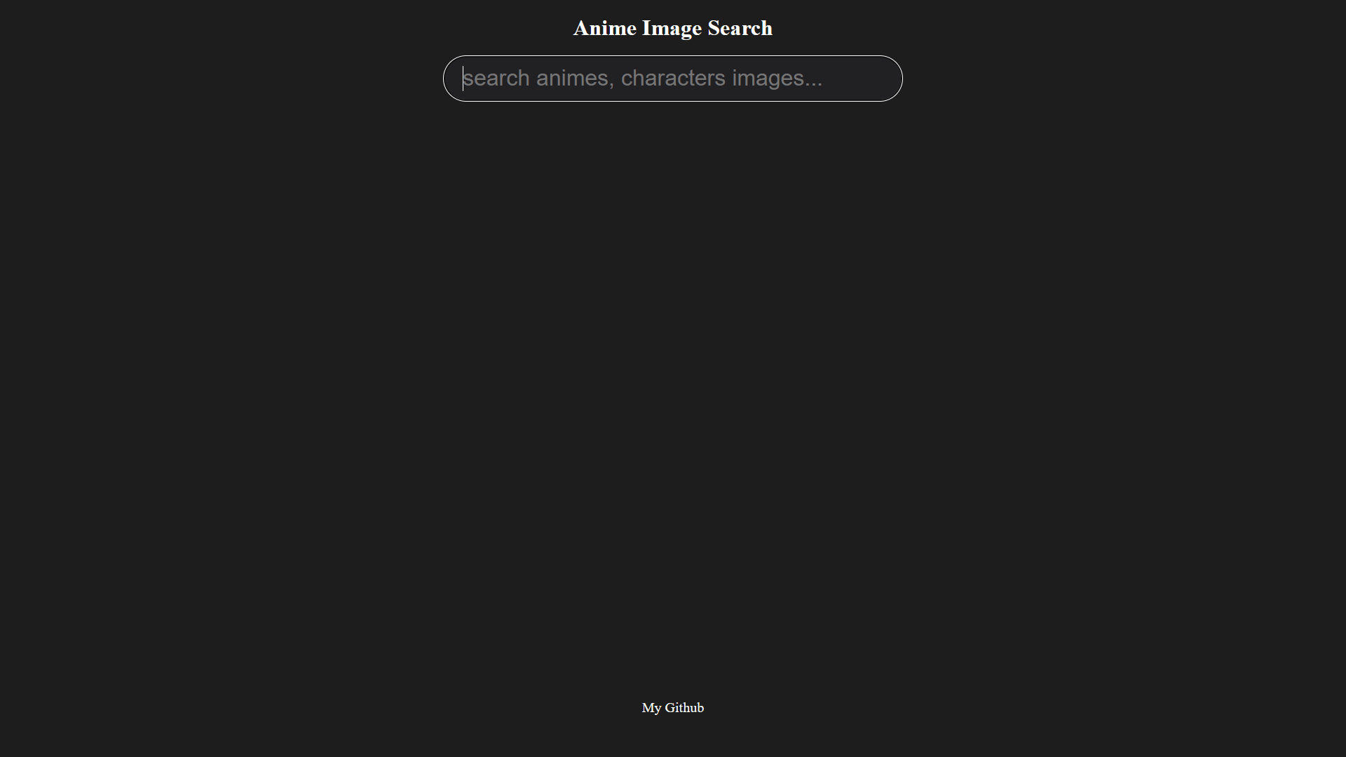 Screenshot of Simple Anime Gallery application
